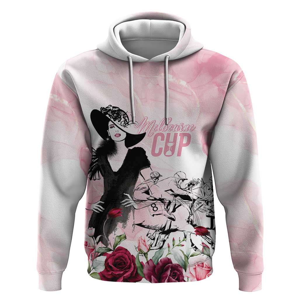 Melbourne Horse Racing Cup Pink Out Derby Zip Hoodie - Wonder Print Shop