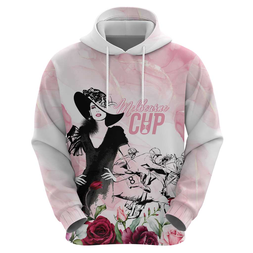 Melbourne Horse Racing Cup Pink Out Derby Zip Hoodie - Wonder Print Shop