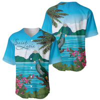 Saint Lucia Island Baseball Jersey Pitons Landscape