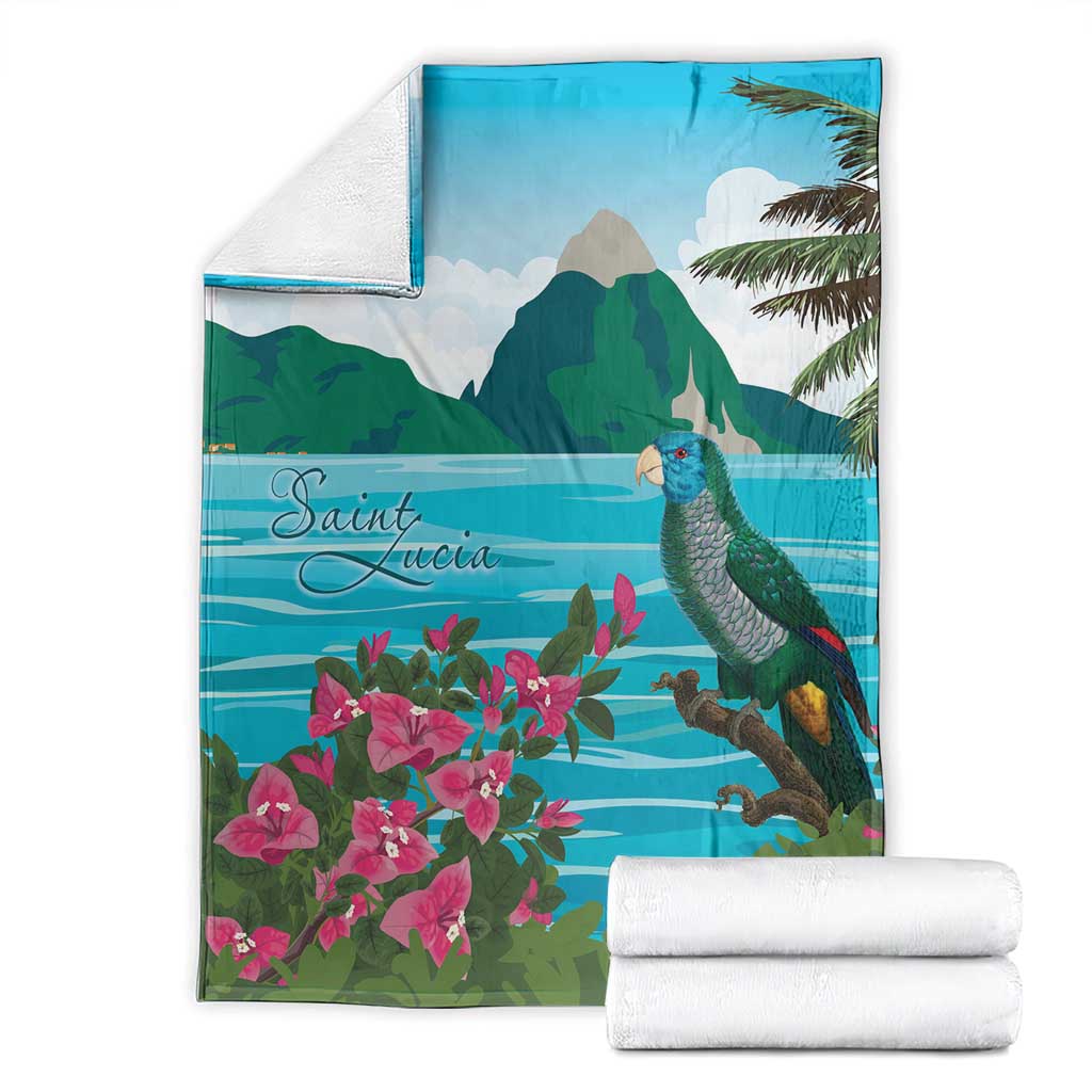 Saint Lucia Island Blanket Pitons Landscape