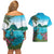 Saint Lucia Island Couples Matching Off Shoulder Short Dress and Hawaiian Shirt Pitons Landscape