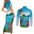 Saint Lucia Island Couples Matching Short Sleeve Bodycon Dress and Long Sleeve Button Shirt Pitons Landscape
