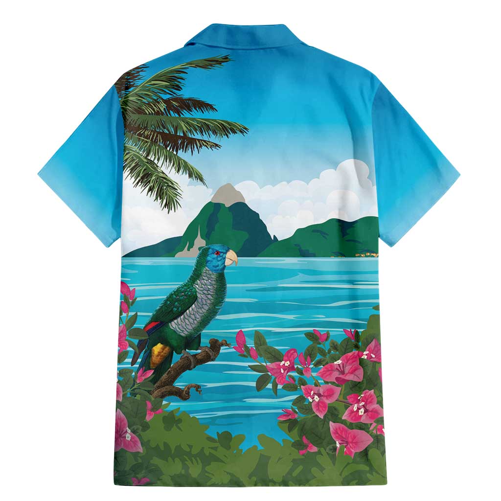 Saint Lucia Island Family Matching Mermaid Dress and Hawaiian Shirt Pitons Landscape