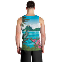 Saint Lucia Island Men Tank Top Pitons Landscape