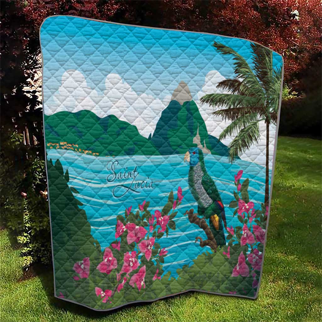 Saint Lucia Island Quilt Pitons Landscape