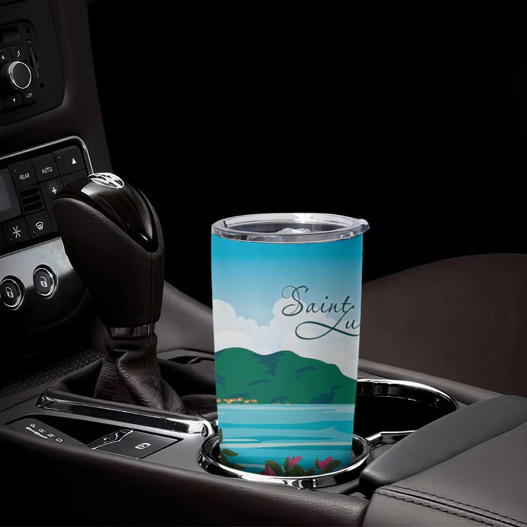 Saint Lucia Island Tumbler Cup Pitons Landscape