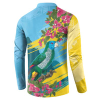Saint Lucia Button Sweatshirt Tropical Vibes