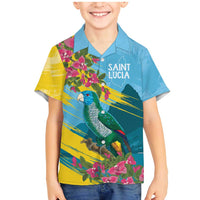 Saint Lucia Family Matching Mermaid Dress and Hawaiian Shirt Tropical Vibes