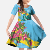 Saint Lucia Family Matching Off Shoulder Maxi Dress and Hawaiian Shirt Tropical Vibes