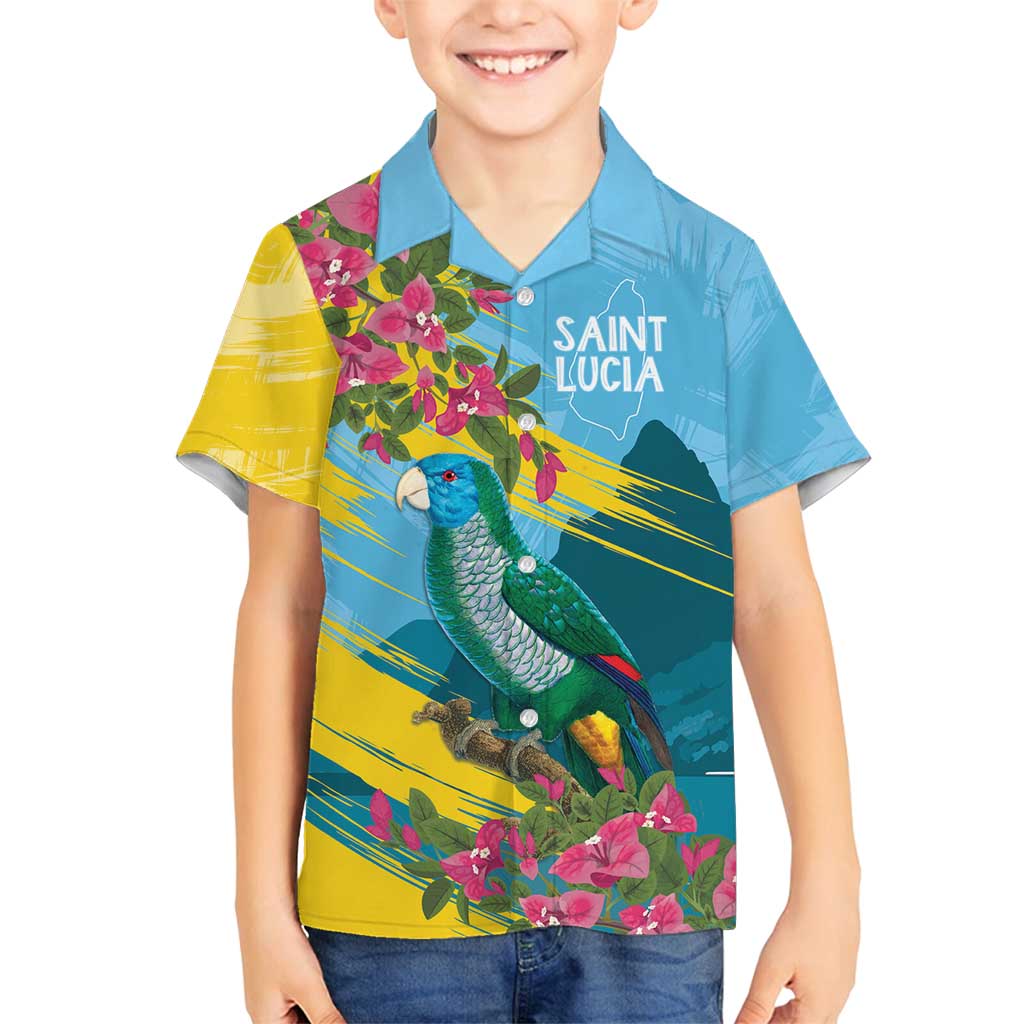 Saint Lucia Family Matching Off Shoulder Short Dress and Hawaiian Shirt Tropical Vibes