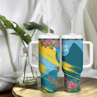 Saint Lucia Tumbler With Handle Tropical Vibes