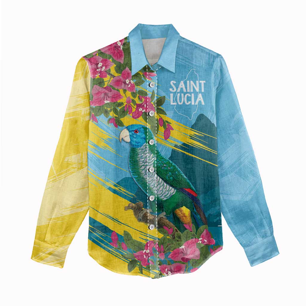 Saint Lucia Women Casual Shirt Tropical Vibes