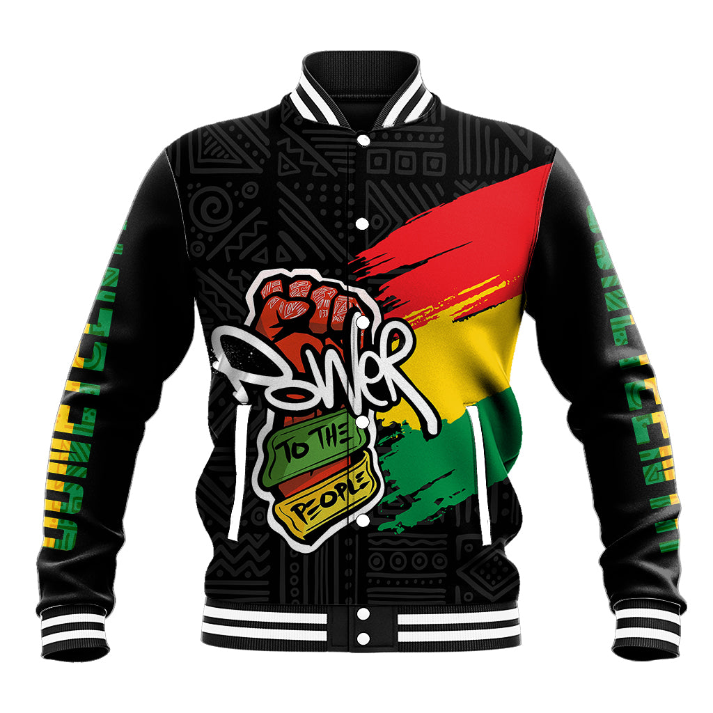 Juneteenth Baseball Jacket Power To The People LT7 - Wonder Print Shop