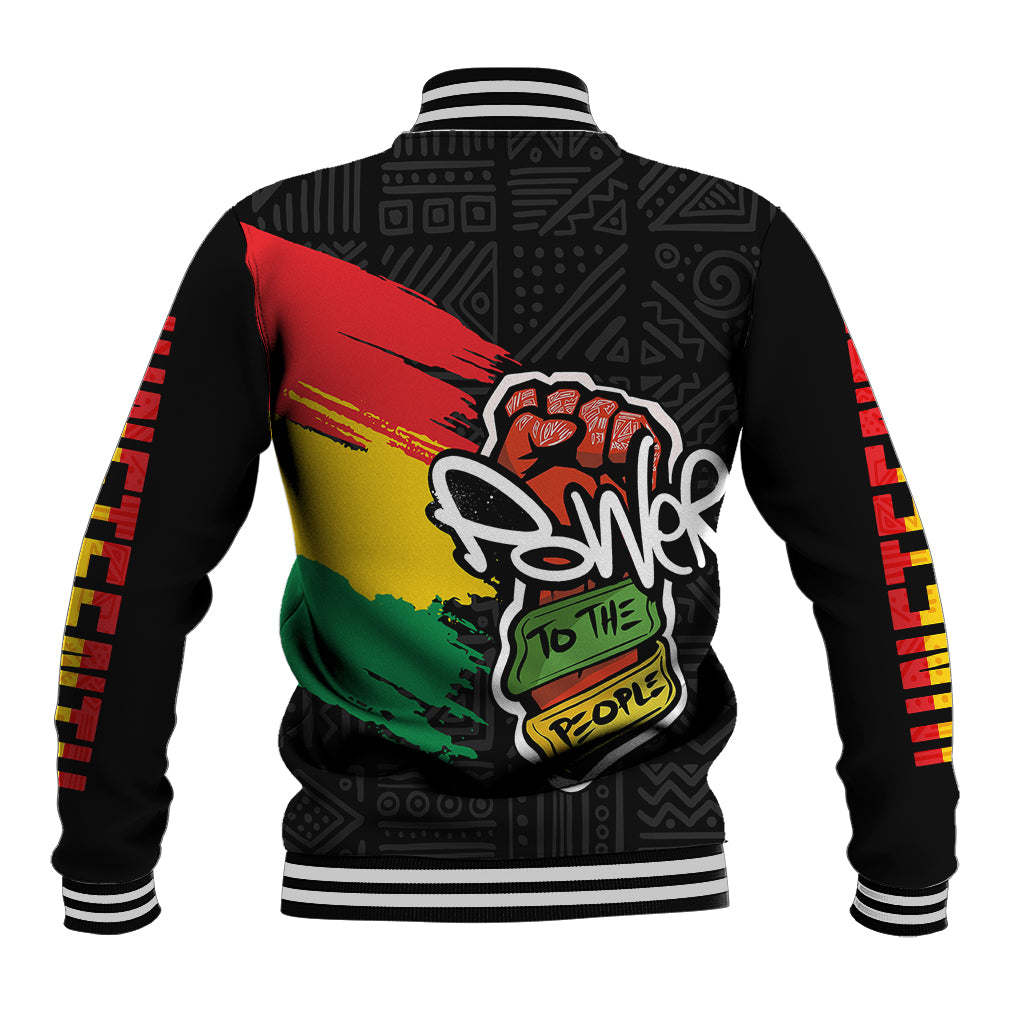 Juneteenth Baseball Jacket Power To The People LT7 - Wonder Print Shop