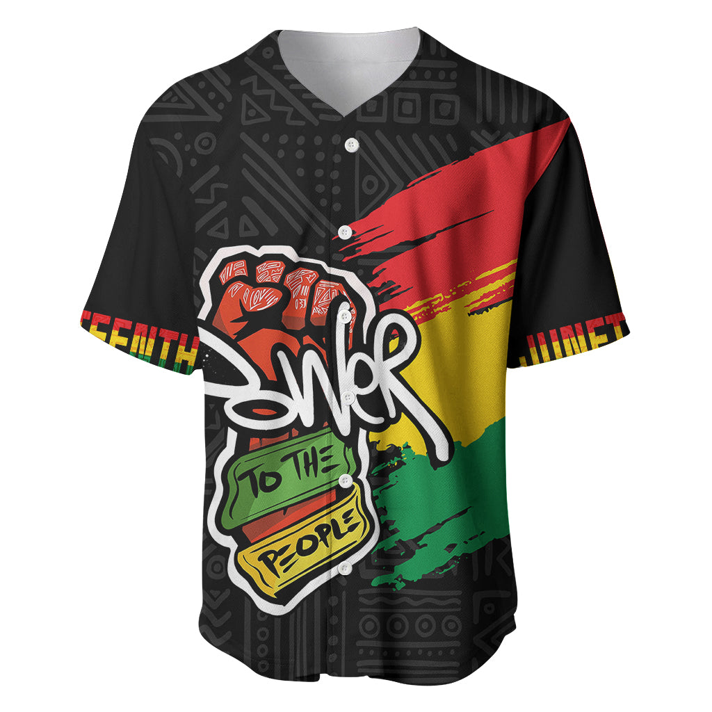Juneteenth Baseball Jersey Power To The People LT7 - Wonder Print Shop
