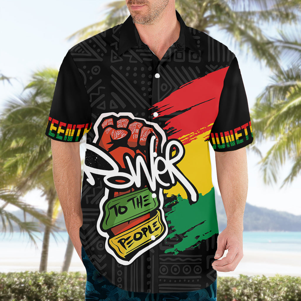 Juneteenth Hawaiian Shirt Power To The People - Wonder Print Shop