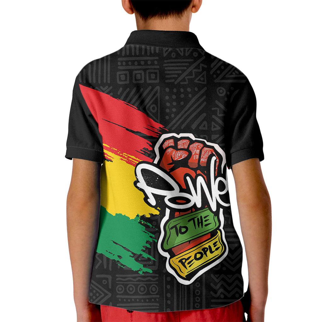 Juneteenth Polo Shirt for Kid Power To The People - Wonder Print Shop