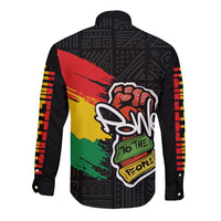 Juneteenth Long Sleeve Button Shirt Power To The People - Wonder Print Shop