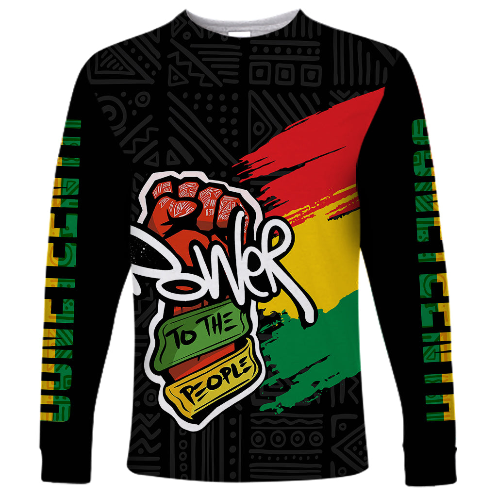 Juneteenth Long Sleeve Shirt Power To The People - Wonder Print Shop