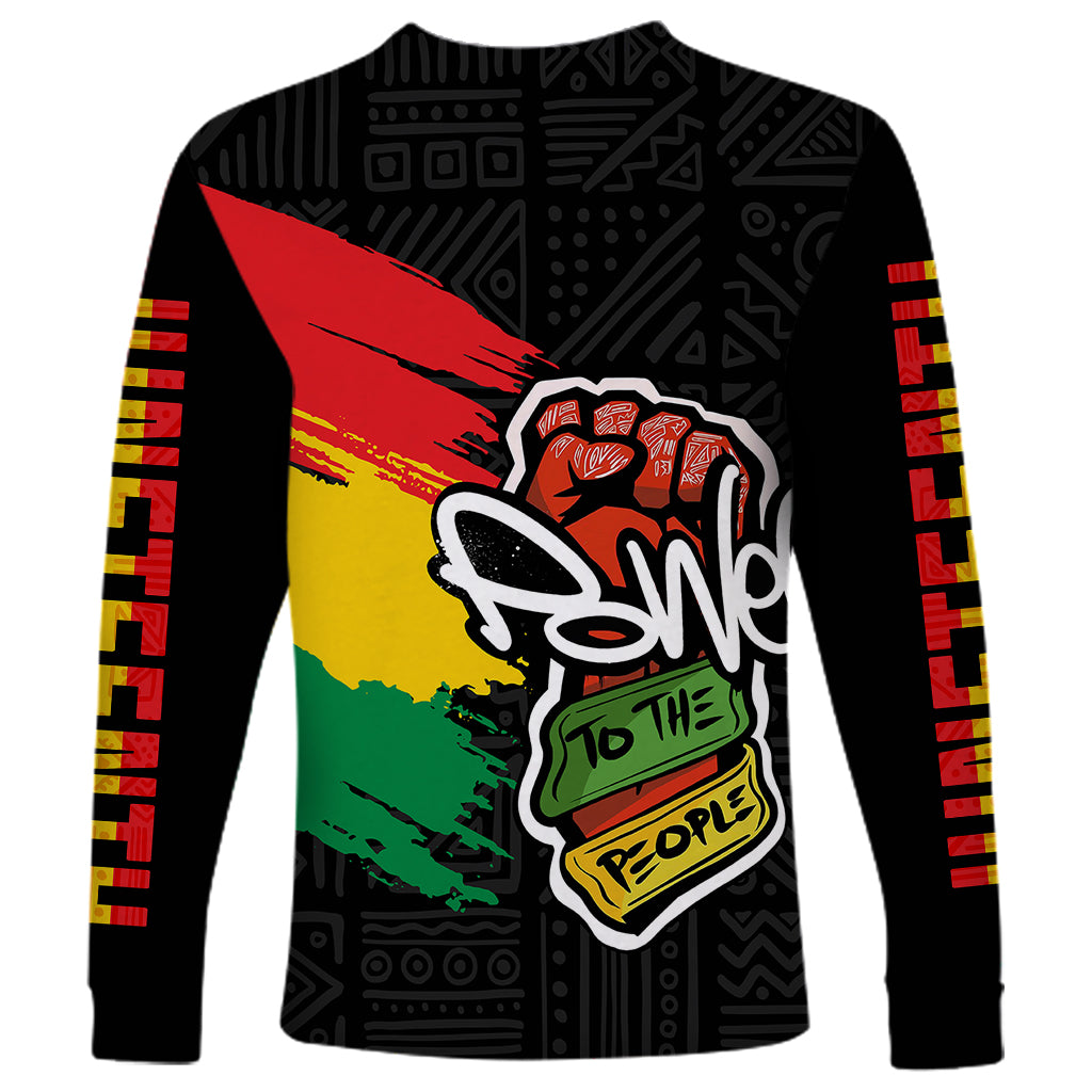 Juneteenth Long Sleeve Shirt Power To The People - Wonder Print Shop
