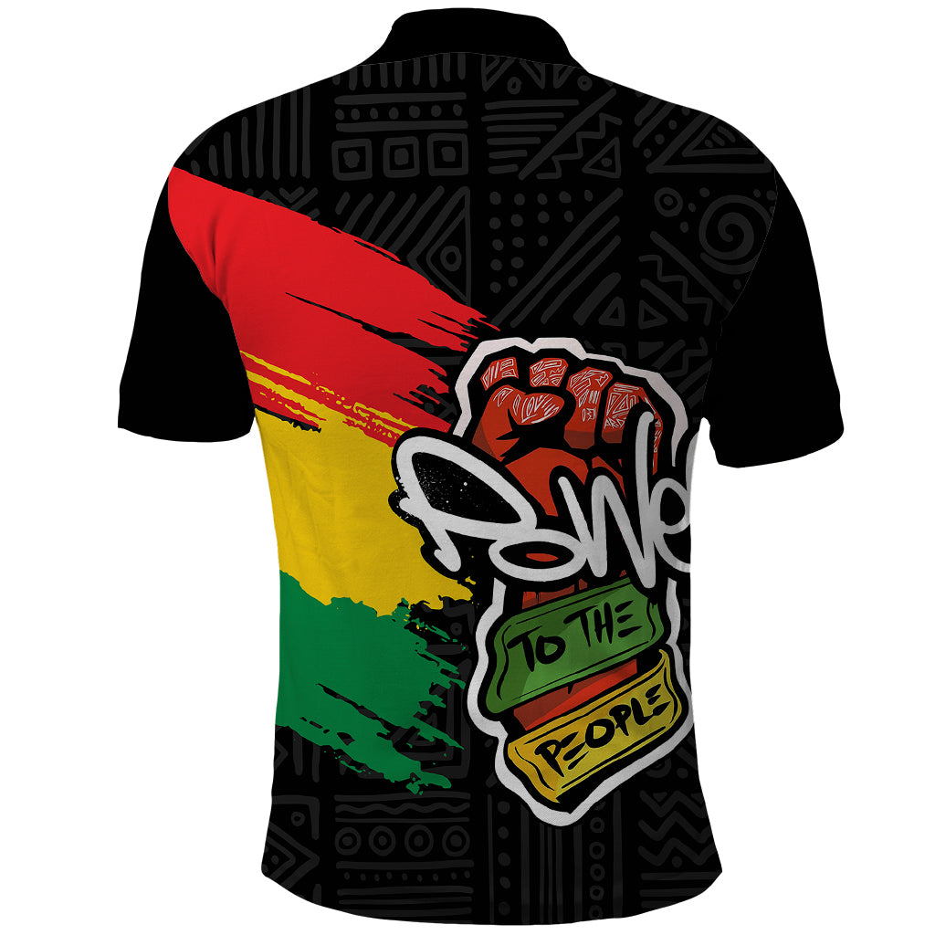 Juneteenth Polo Shirt Power To The People - Wonder Print Shop