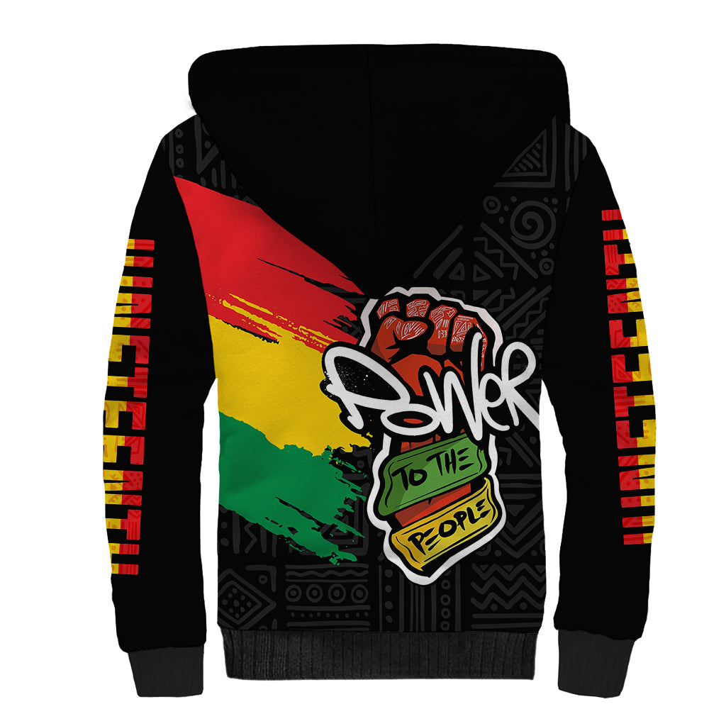 Juneteenth Sherpa Hoodie Power To The People - Wonder Print Shop
