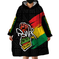 Juneteenth Wearable Blanket Hoodie Power To The People - Wonder Print Shop