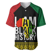 Juneteenth Baseball Jersey Mix African Pattern - I Am Black History LT7 - Wonder Print Shop