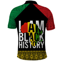 Juneteenth Polo Shirt Mix African Pattern I Am Black History - Wonder Print Shop