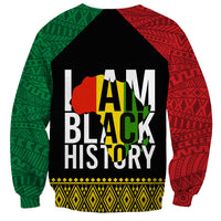 Juneteenth Sweatshirt Mix African Pattern - I Am Black History - Wonder Print Shop