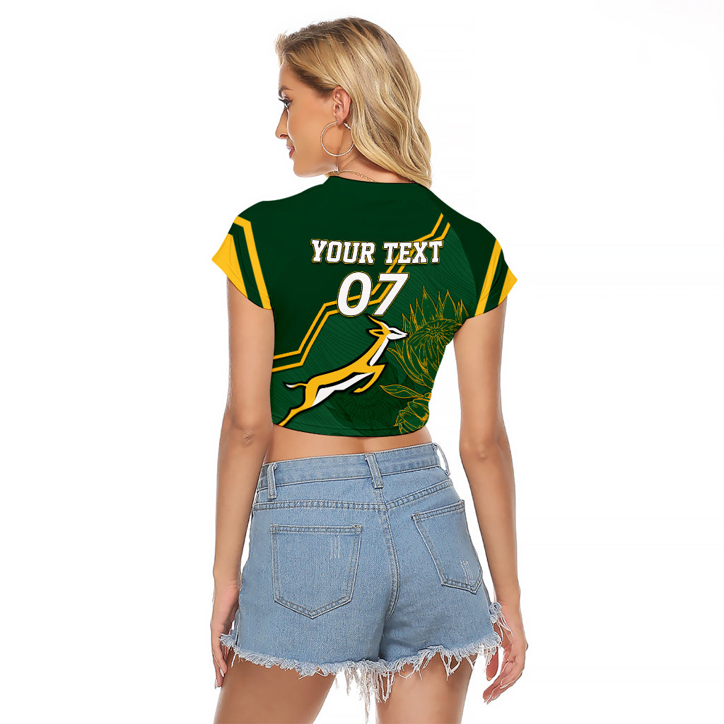 South Africa Rugby 2023 Raglan Cropped T Shirt Champions GO Bokke - Wonder Print Shop