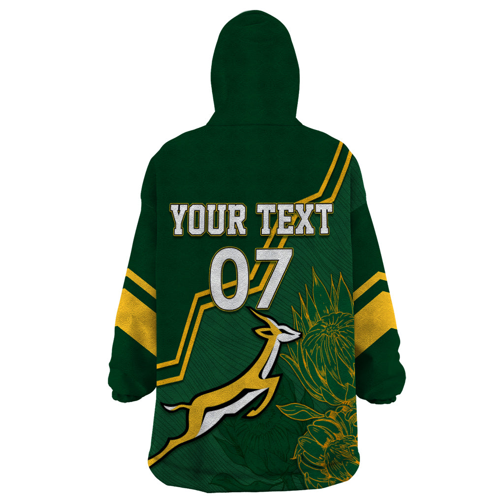 South Africa Rugby 2023 Wearable Blanket Hoodie Champions GO Bokke - Wonder Print Shop