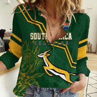 South Africa Rugby 2023 Women Casual Shirt Champions GO Bokke - Wonder Print Shop