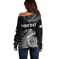 New Zealand Rugby 2023 Off Shoulder Sweater Aotearoa Silver Ferns Champions - Wonder Print Shop