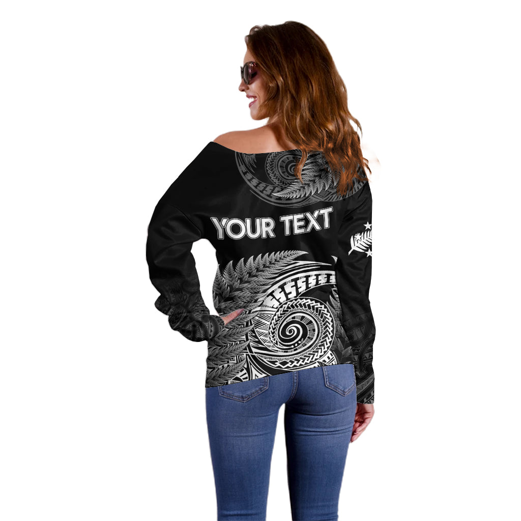 New Zealand Rugby 2023 Off Shoulder Sweater Aotearoa Silver Ferns Champions - Wonder Print Shop