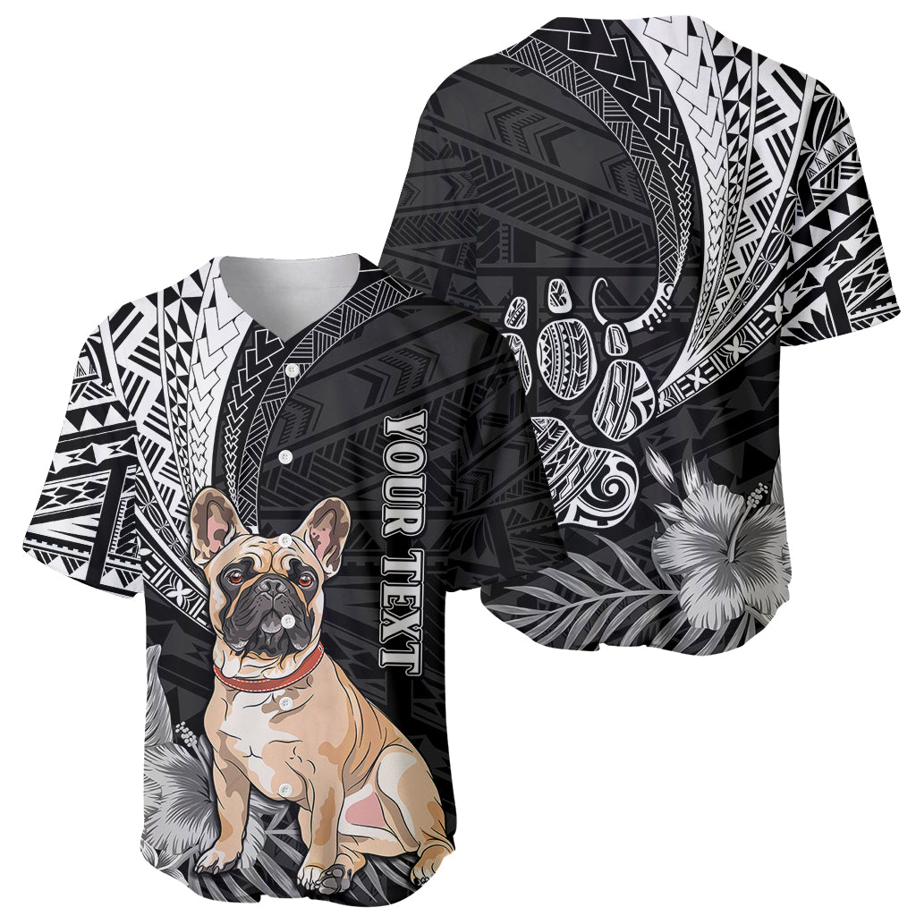 Personalised Polynesian Baseball Jersey Bulldog With Polynesian Patterns LT7 - Wonder Print Shop