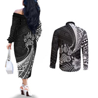 personalised-polynesian-couples-matching-off-the-shoulder-long-sleeve-dress-and-long-sleeve-button-shirts-bulldog-with-polynesian-patterns
