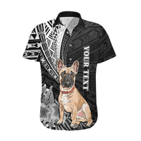 Personalised Polynesian Hawaiian Shirt Bulldog With Polynesian Patterns - Wonder Print Shop