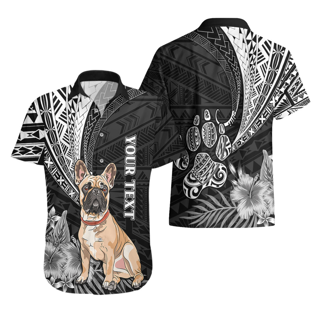 Personalised Polynesian Hawaiian Shirt Bulldog With Polynesian Patterns - Wonder Print Shop