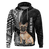 Personalised Polynesian Hoodie Bulldog With Polynesian Patterns - Wonder Print Shop