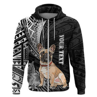 Personalised Polynesian Hoodie Bulldog With Polynesian Patterns - Wonder Print Shop