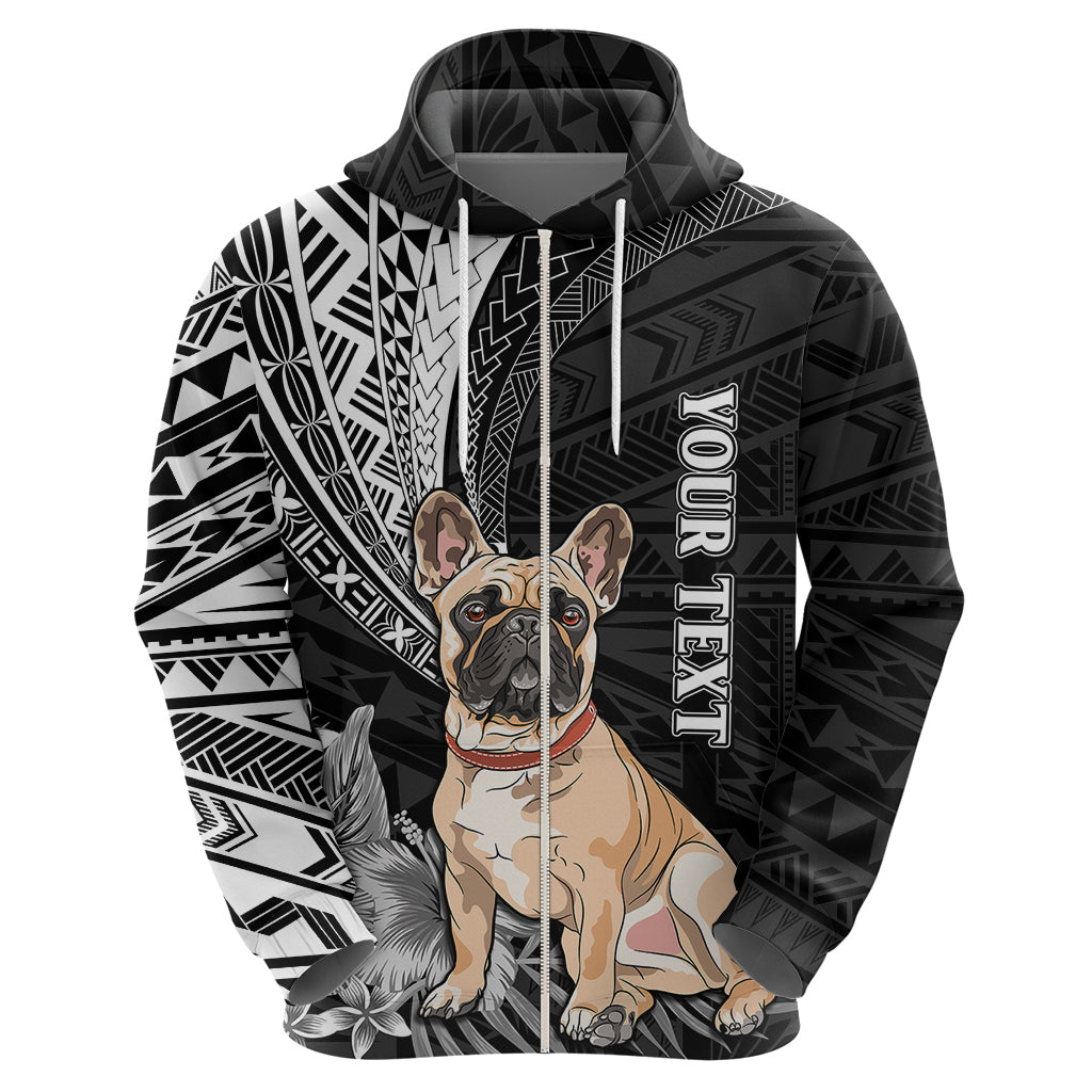 Personalised Polynesian Hoodie Bulldog With Polynesian Patterns - Wonder Print Shop