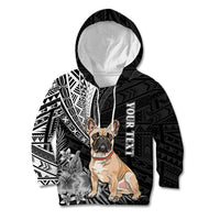 Personalised Polynesian Kid Hoodie Bulldog With Polynesian Patterns - Wonder Print Shop