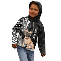 Personalised Polynesian Kid Hoodie Bulldog With Polynesian Patterns - Wonder Print Shop