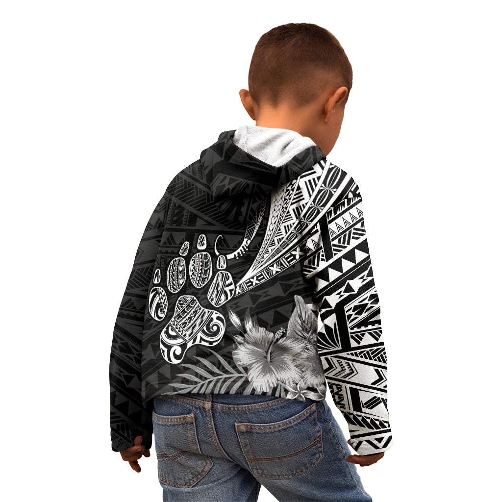 Personalised Polynesian Kid Hoodie Bulldog With Polynesian Patterns - Wonder Print Shop