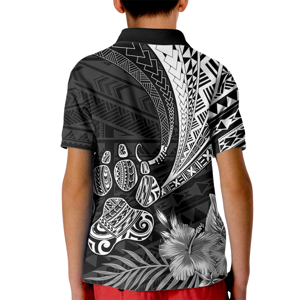 Personalised Polynesian Kid Polo Shirt Bulldog With Polynesian Patterns - Wonder Print Shop