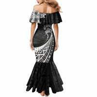 Personalised Polynesian Mermaid Dress Bulldog With Polynesian Patterns - Wonder Print Shop