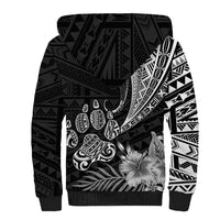 Personalised Polynesian Sherpa Hoodie Bulldog With Polynesian Patterns - Wonder Print Shop