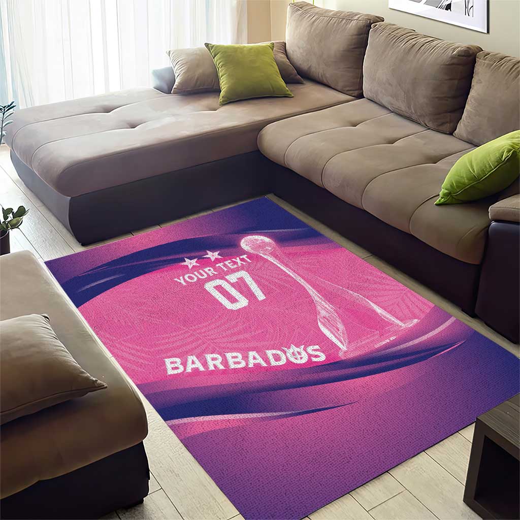 Barbados Cricket Custom Area Rug Royal Champions - Tropical Vibes - Wonder Print Shop