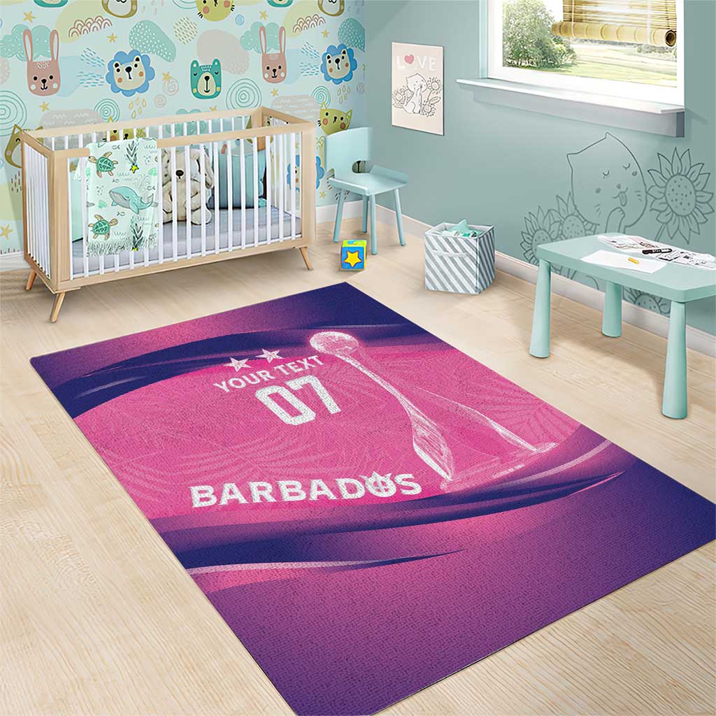 Barbados Cricket Custom Area Rug Royal Champions - Tropical Vibes - Wonder Print Shop